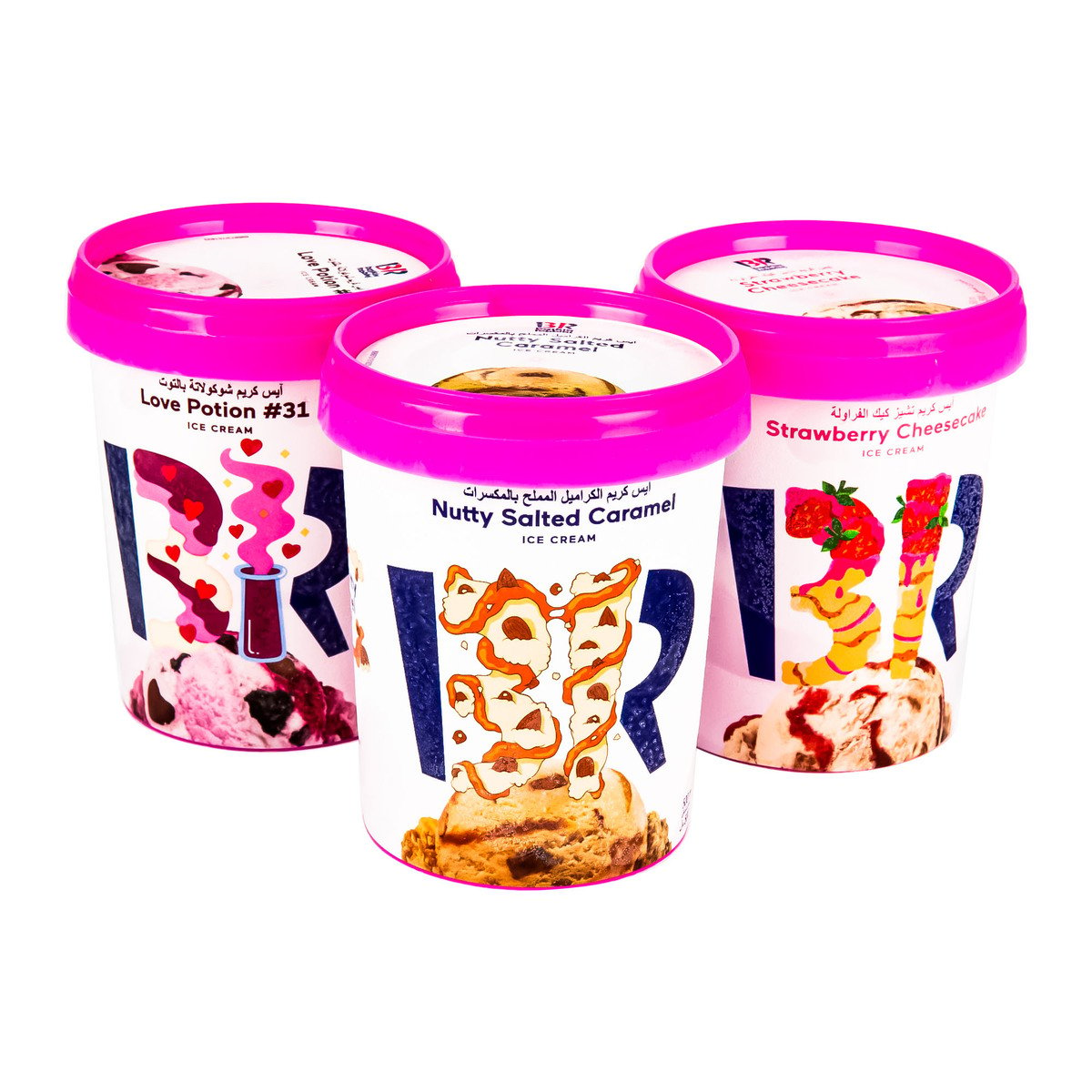 Baskin Robbins Ice Cream Assorted Value Pack 3 x 500 ml