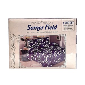 Somer Field Bedsheet 152x230cm 4pcs Assorted