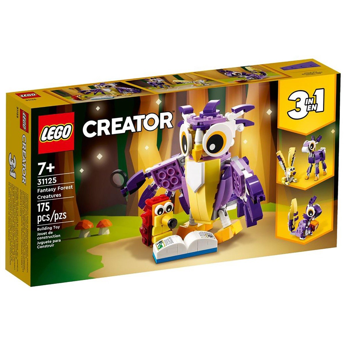 Lego 31125 Creator 3-in-1 Fantasy Forest Creatures Building Kit 175pcs