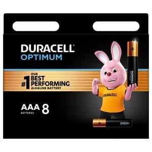 Duracell Optimum Type AAA Alkaline Batteries, pack of 8