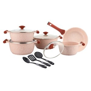 Prestige Granite Cookware Set 12pcs PR80964 Pink