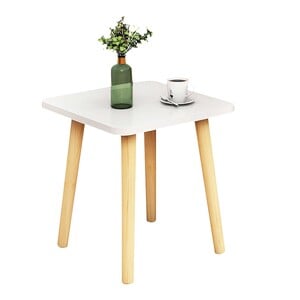 مابل ليف طاولة قهوة خشبية بيضاء L60xW60xH42سم KTTB-8071