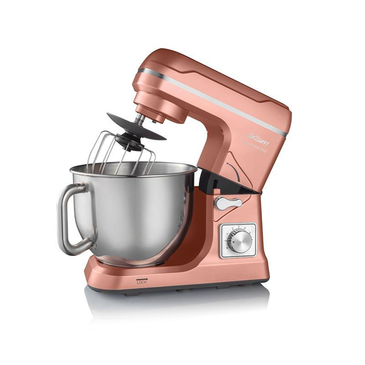 Arzum Crust Mix Duo Stand Mixer, 5 L Capacity, 1000 W, 6 Stage Speed, Sunset, AR1129-G