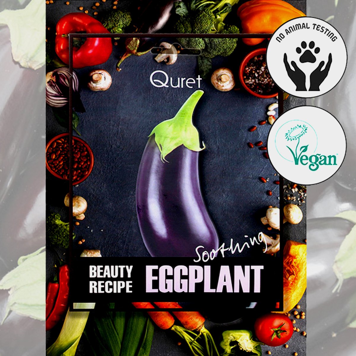 Quret Beauty Soothing Eggplant Recipe Mask 1pc