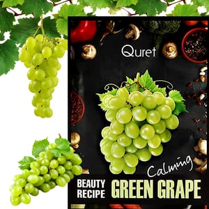 Quret Beauty Calming Creen Grape Recipe Mask  1pc