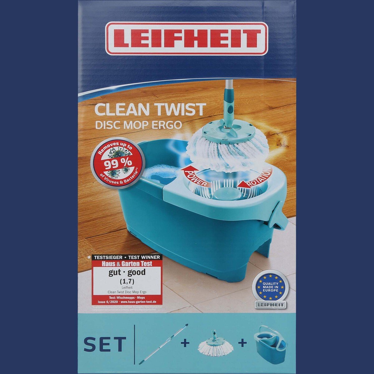 Leifheit Mop With Bucket Ergo Set, 6 L, 52101