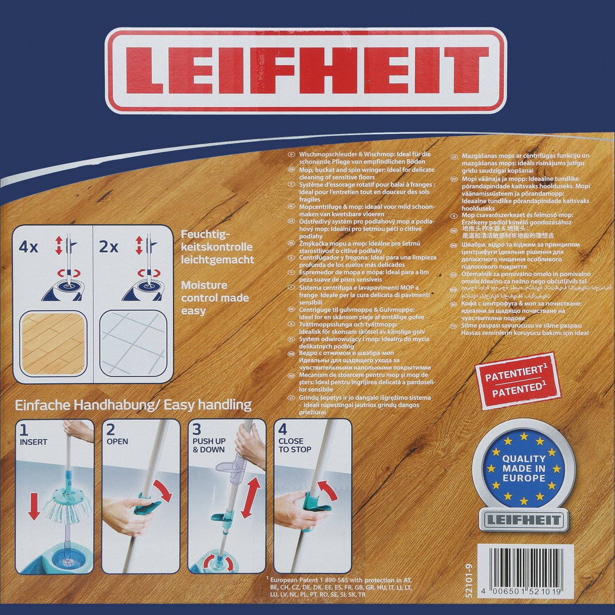 Leifheit Mop With Bucket Ergo Set, 6 L, 52101