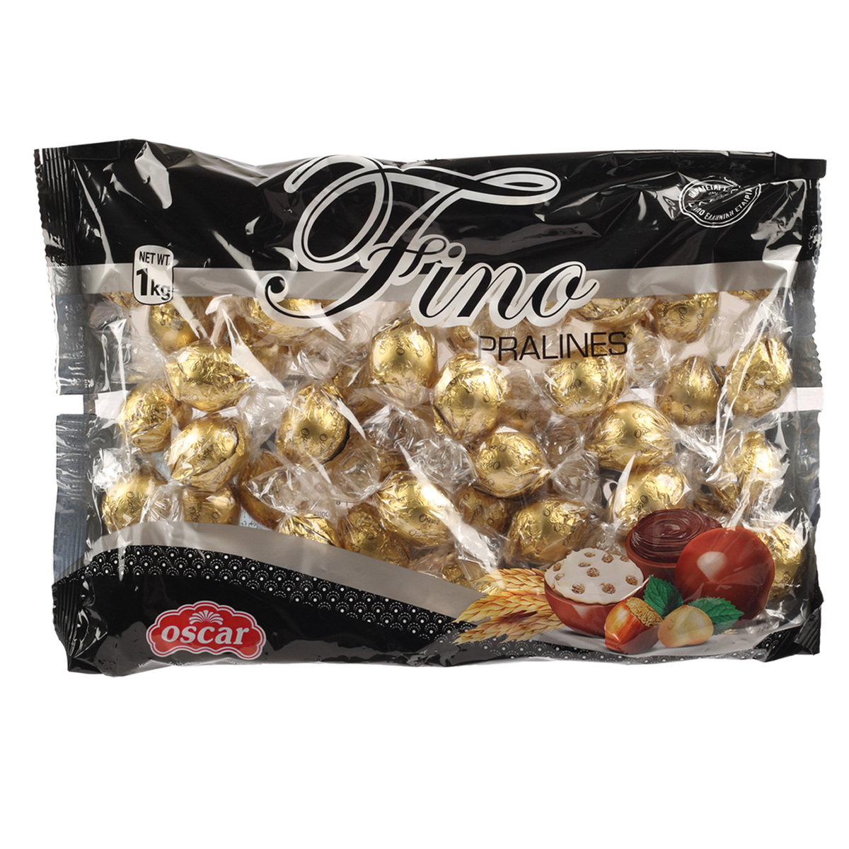 Oscar Chocolate Fino Praline Gold 1 kg