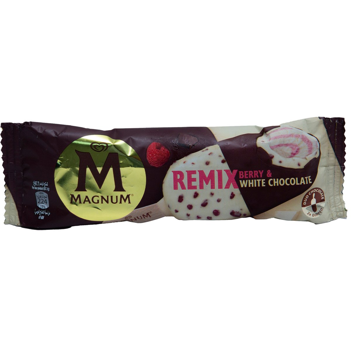 اشتري قم بشراء Magnum Remix Berry & White Chocolate Ice Cream Stick 90 ml Online at Best Price من الموقع - من لولو هايبر ماركت Ice Cream Impulse في الكويت