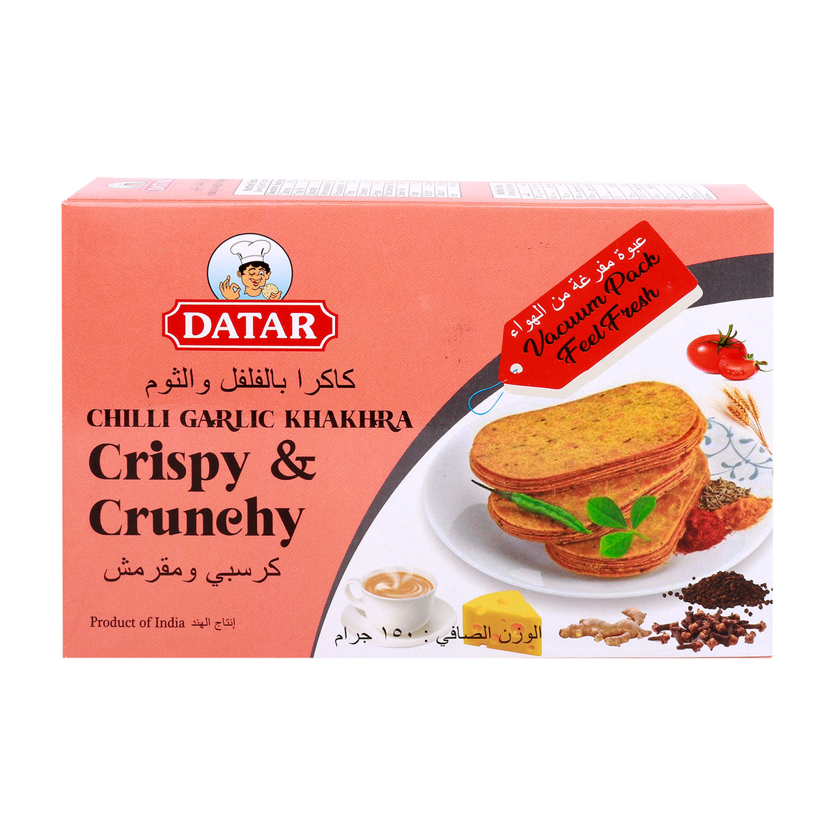 Datar Crispy & Crunchy Chilli Garlic Khakhra 150g