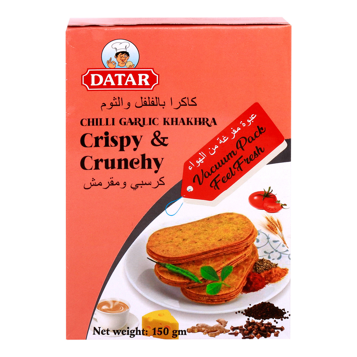 Datar Crispy & Crunchy Chilli Garlic Khakhra 150g