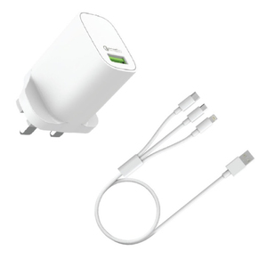 Iends Travel Charger With 3IN1 Cable AD327