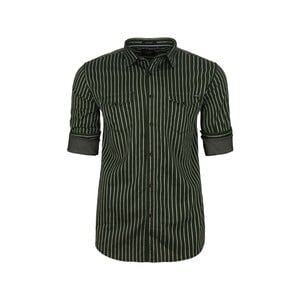 River Blue Men's Casual Shirt Long Sleeve Indigo SM-04171, M