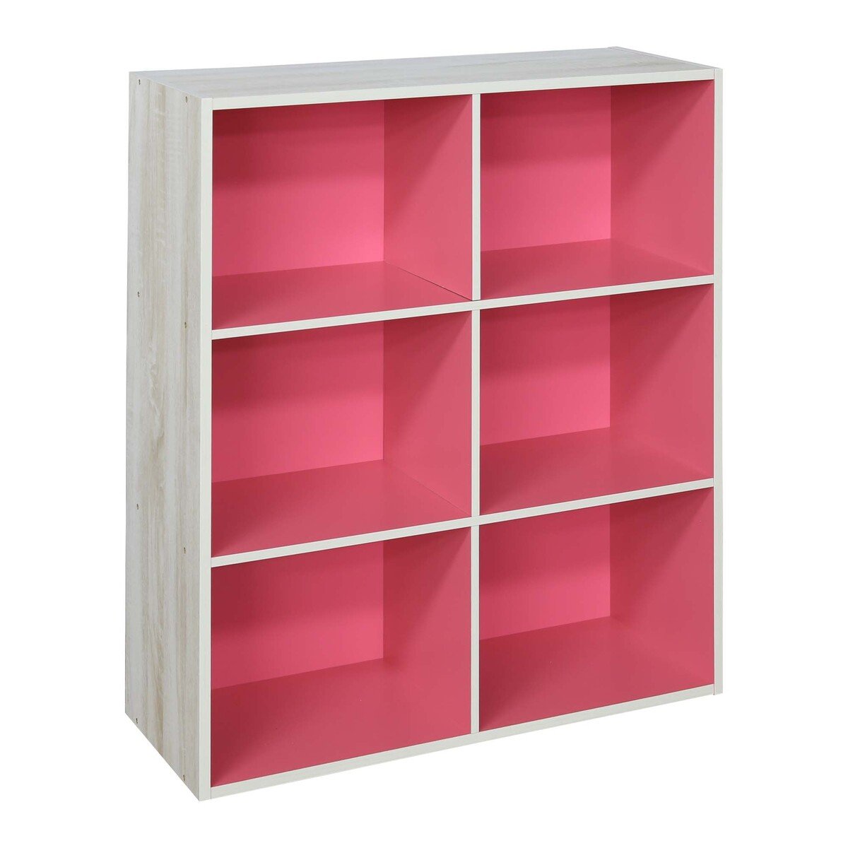 Maple Leaf Book Shelf Storage Organizer 6 Layer Pink