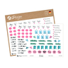 Avery Satin-Matt Surface Days and Months Lettering Stickers, A5 Sheet, 136 Sticker/2 Page, Multicolor, 54542