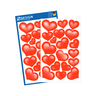 Avery Decorative Stickers, Hearts, Paper, Glittering, 38 Sticker/2 Page, Red, 53205