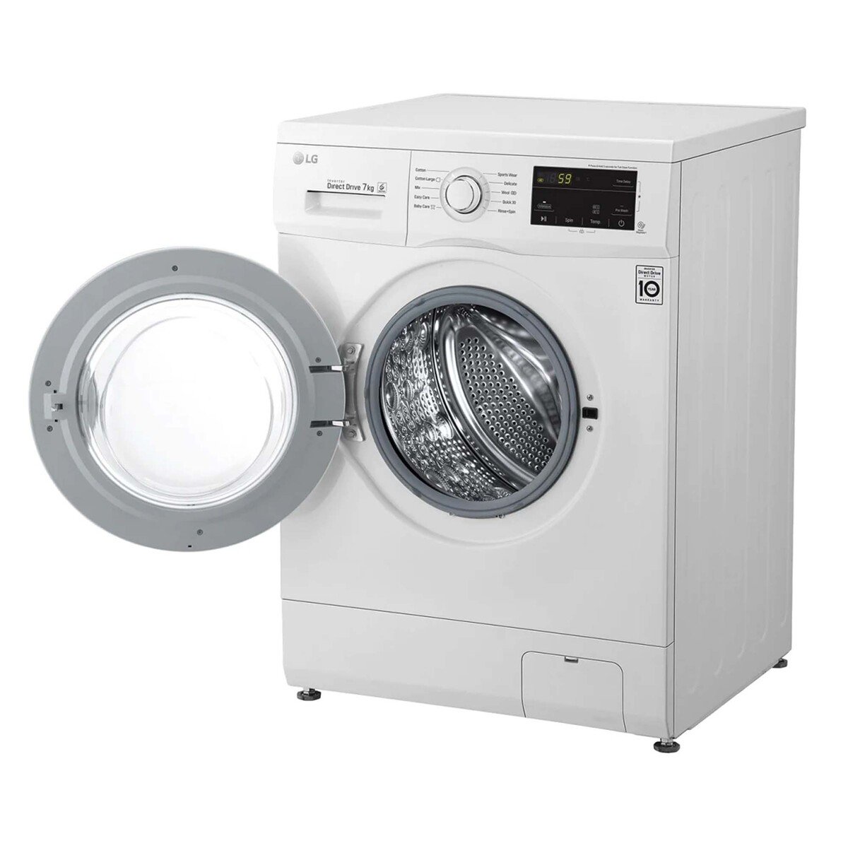 LG Front Load Washing Machine FH2J3QDNG0P 7KG, Inverter Direct Drive,1200RPM