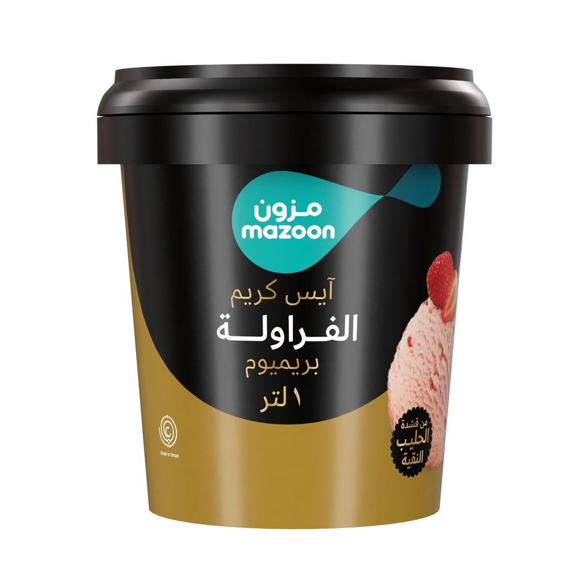 Mazoon Premium Strawberry Ice Cream 1 Litre