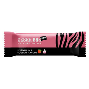 اشتري قم بشراء Zebra Vegan Pro Strawberry & Yoghurt Protein Bar, 40 g Online at Best Price من الموقع - من لولو هايبر ماركت الأطعمة النباتية في الامارات