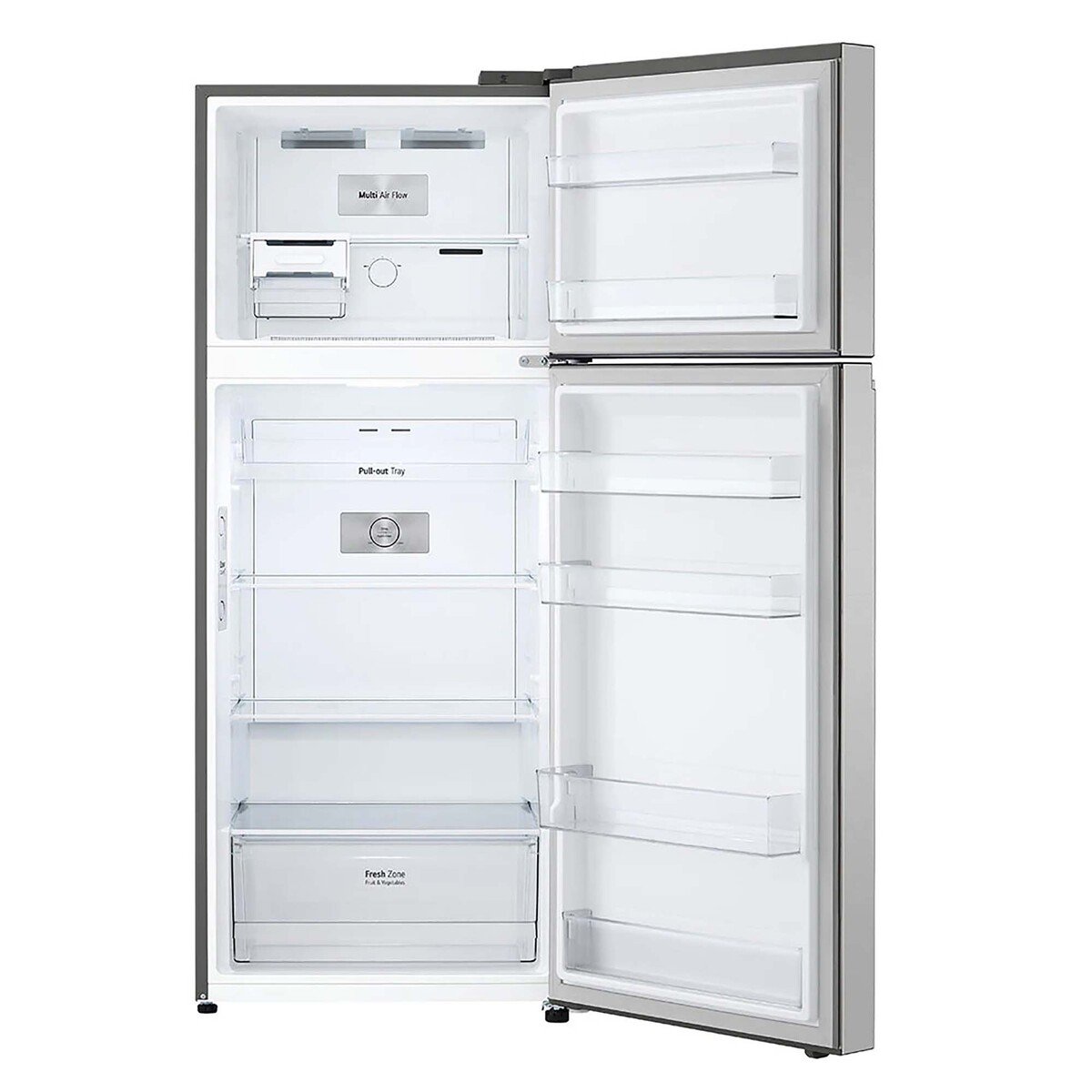 LG Double Door Refrigerator 375LTR, Door Cooling+, Multi Air Flow, Smart Diagnosis, Platinum Silver, GN-B482PLGB
