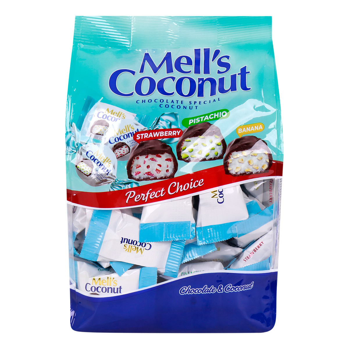 Mell's Coconut Bar Covered With Chocolate 500g