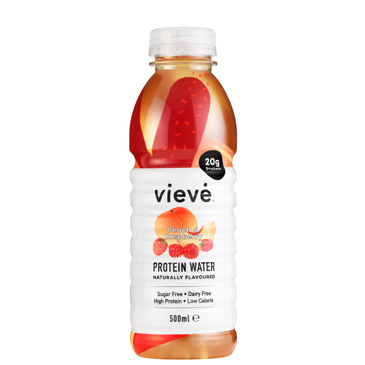 Vieve Peach & Raspberry Flavoured Protein Water 500ml