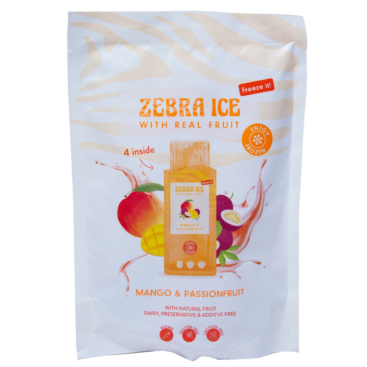 Zebra Ice Mango & Passionfruit 200 g