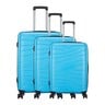 Skybags MAXX 4Wheel Hard Trolley 3pcs Set (56+67+79cm) Blue