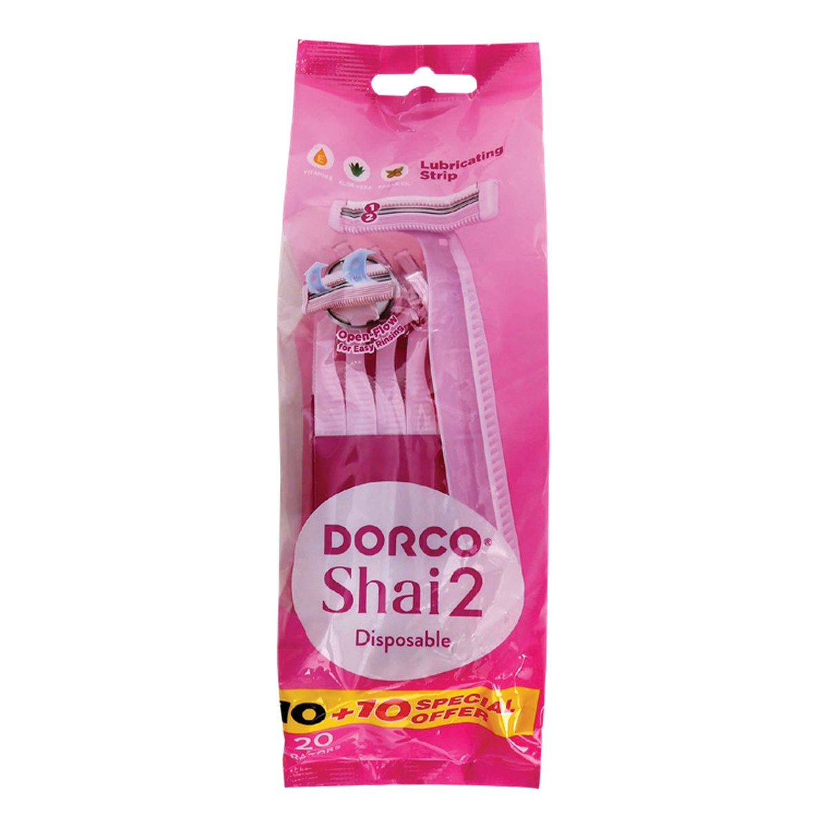 Dorco Shai 2 Disposable Razor For Women 10+10