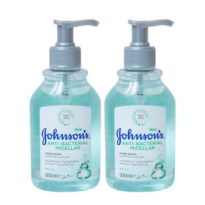 Johnson's Mint Anti-Bacterial Micellar Handwash 2 x 300ml