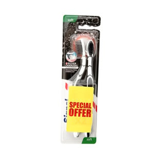 Signal Silver Charcoal Soft Toothbrush Value Pack 2pcs