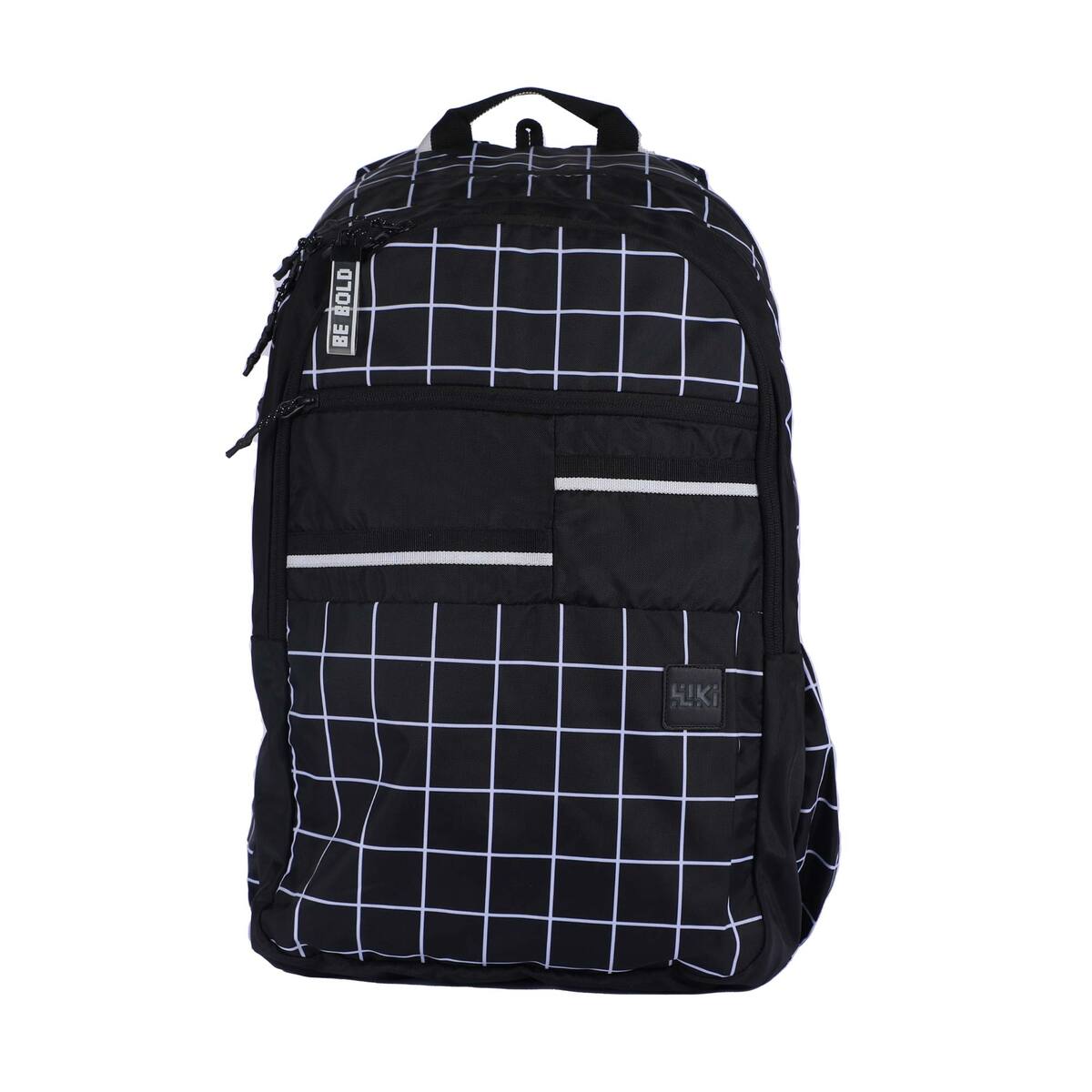 Wildcraft School Backpack 4Checks 19.5inch,Black