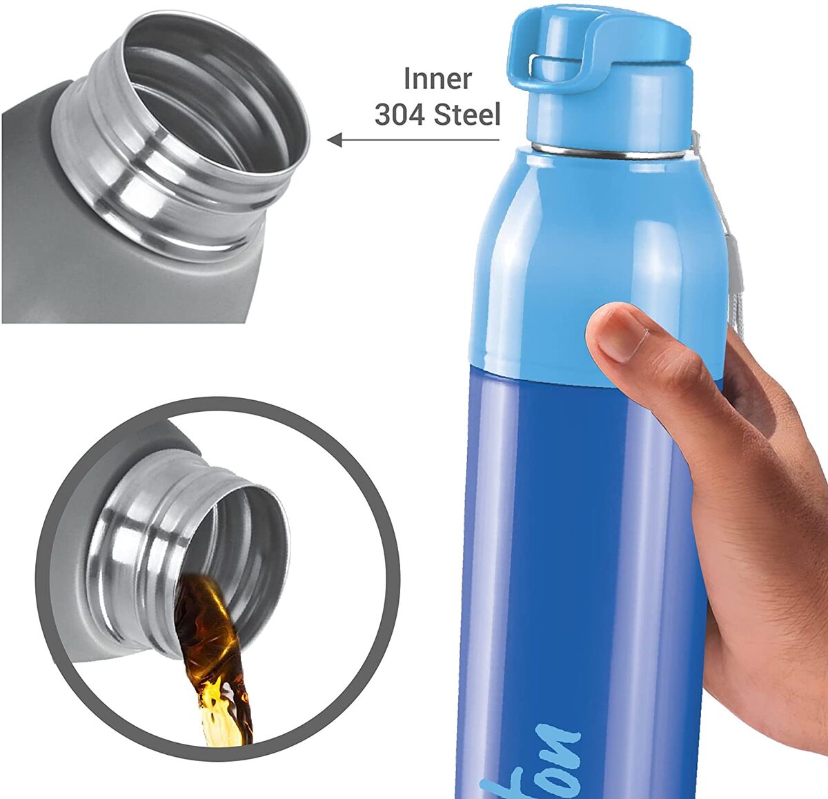 Milton Stainless Steel Double Wall Vacuum Bottle 630ml Convey 900