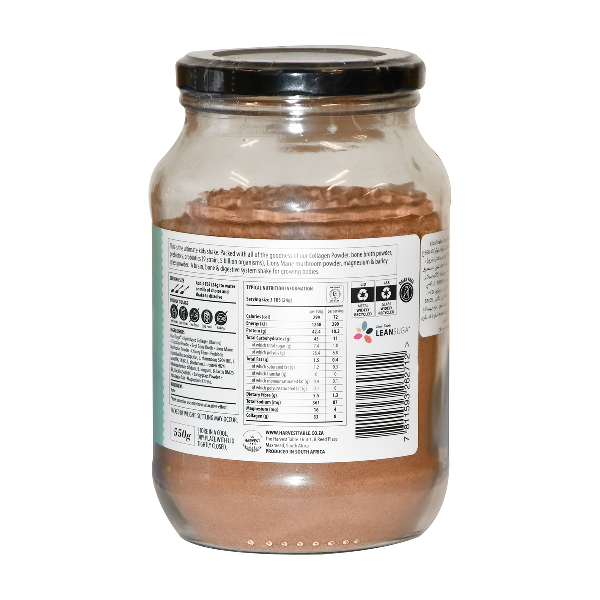 The Harvest Table Kids Shake With Chocolate Dairy Free 550g