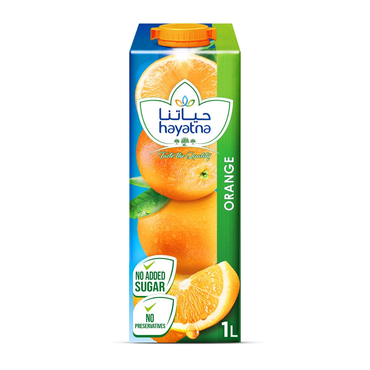 حياتنا عصير برتقال بدون سكر مضاف 1 لتر