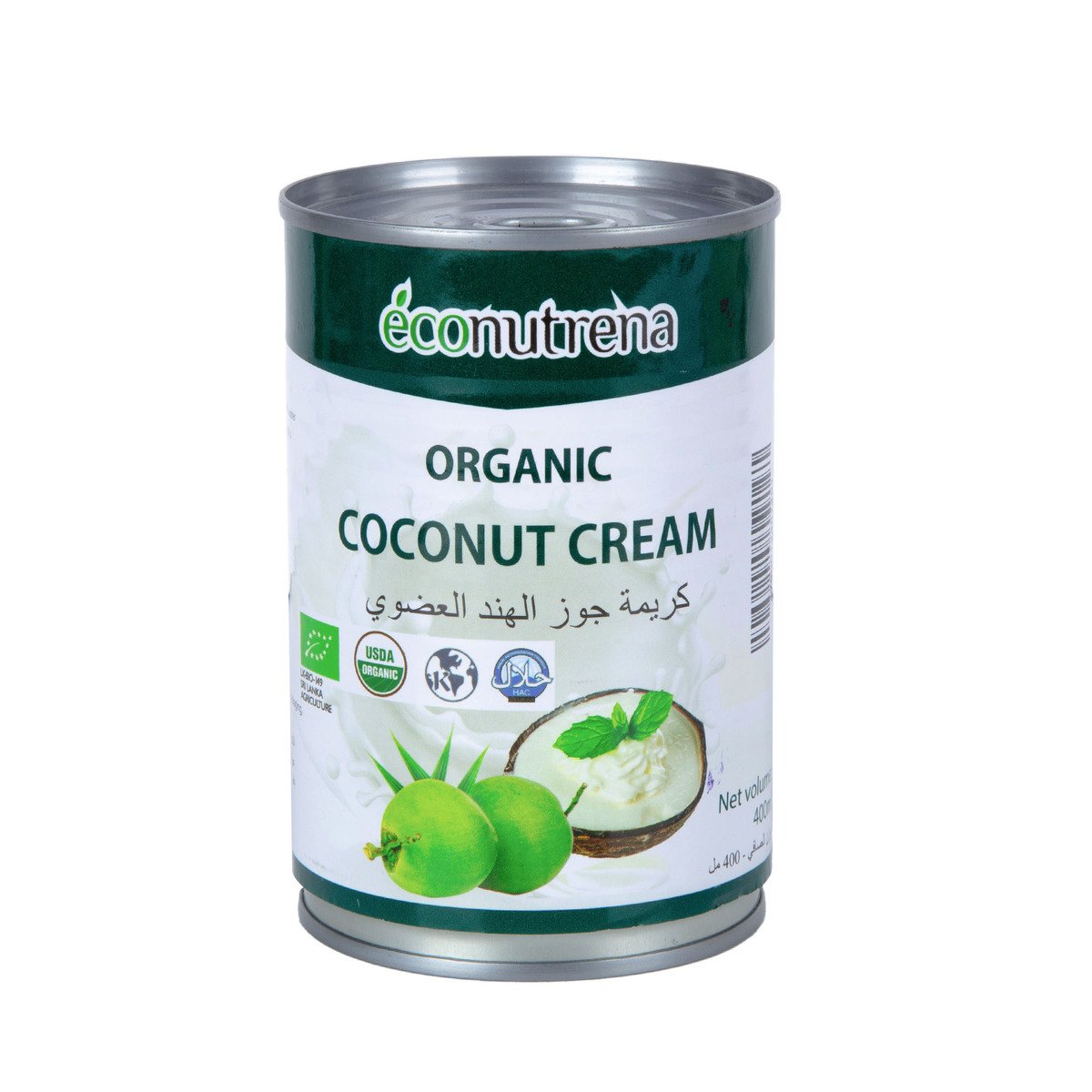 Buy Econutrena Organic Coconut Cream 400 ml Online at Best Price | Cooking Aids | Lulu Kuwait in UAE