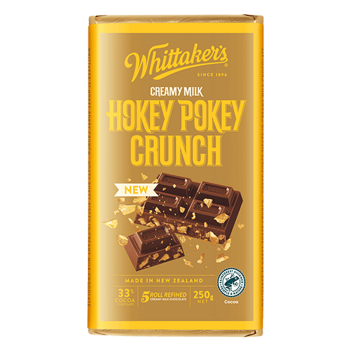 Whittaker's 33% Cocoa Creamy Milk Hokey Pokey Crunch 250g