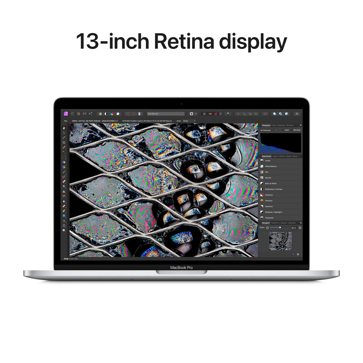 Apple MacBook Pro MNEP3AB/A, Apple M2 chip with 8-core CPU and 10-core GPU,8GBRAM,256GB SSD,macOS Monterey,Silver,Arabic/English Keyboard