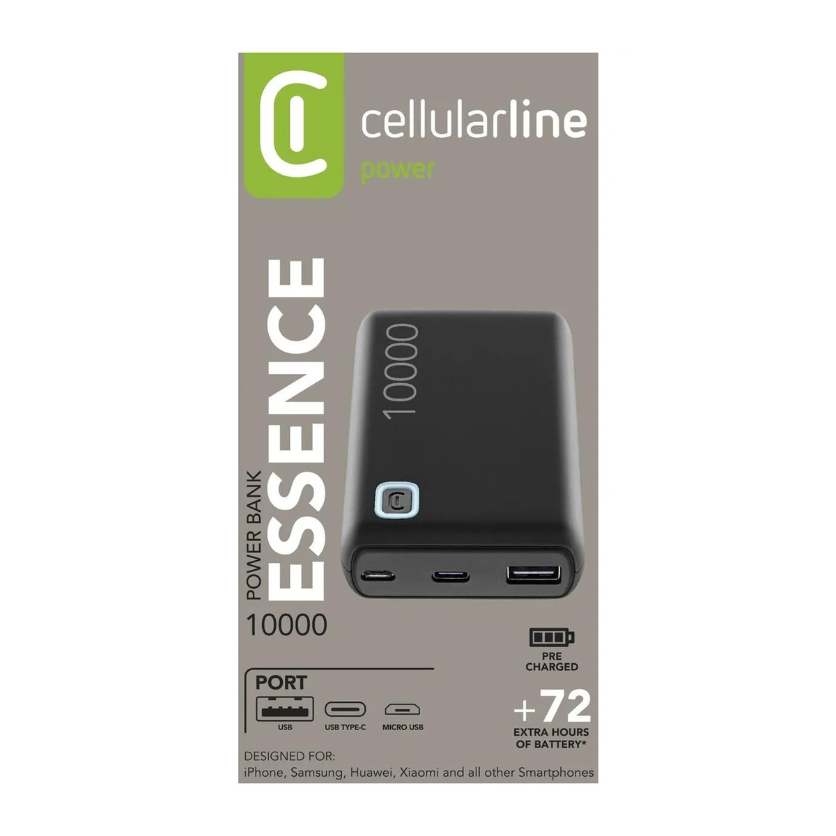 Cellularline Power Bank 10000mAh ESSENCE