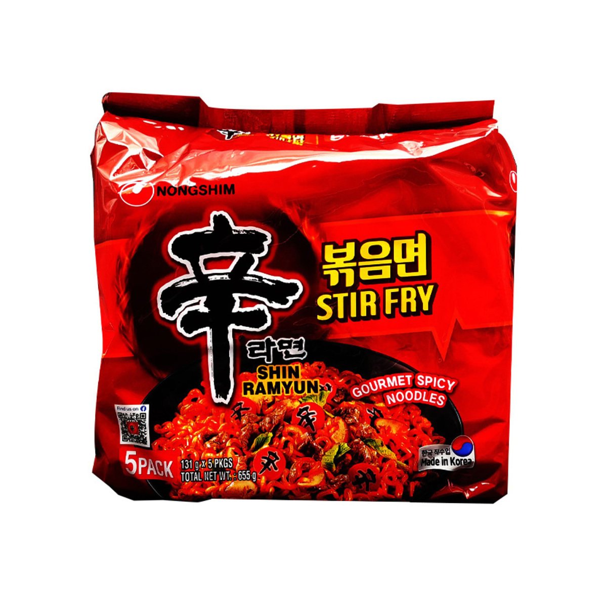 Nongshim Shin Ramyun Stir Fry Gourmet Spicy Noodles 131 g