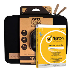 Norton Mobile Security 3.0 + Port Torino Skin Tab Case Black 12.5