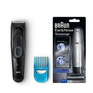 Braun Hair Clipper HC5010 + Nose Trimmer EN10