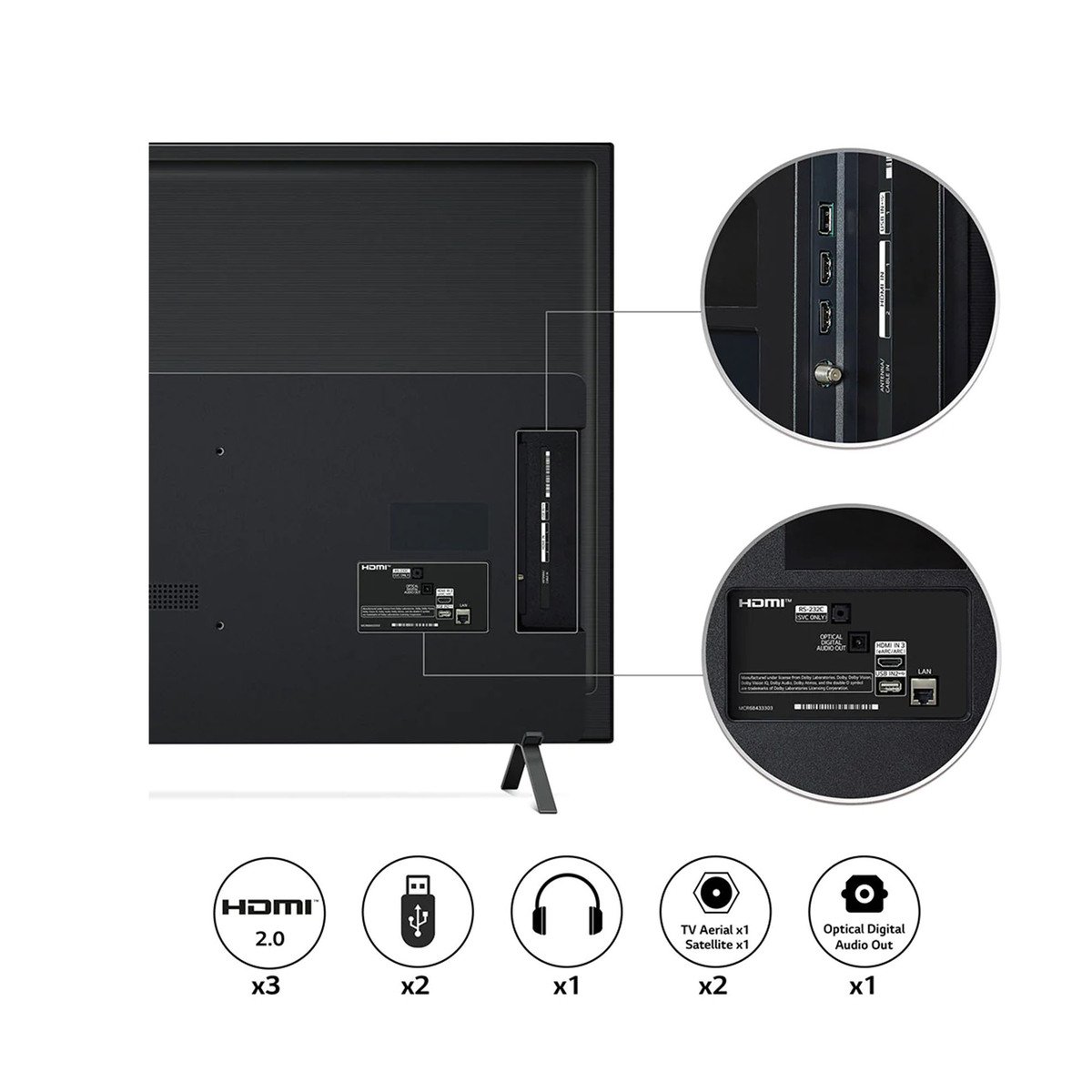 ال جي 4K OLED تلفزيون ذكي OLED65A26LA 65 بوصة ، 4K سينما HDR ، تلفزيون ذكي webOS