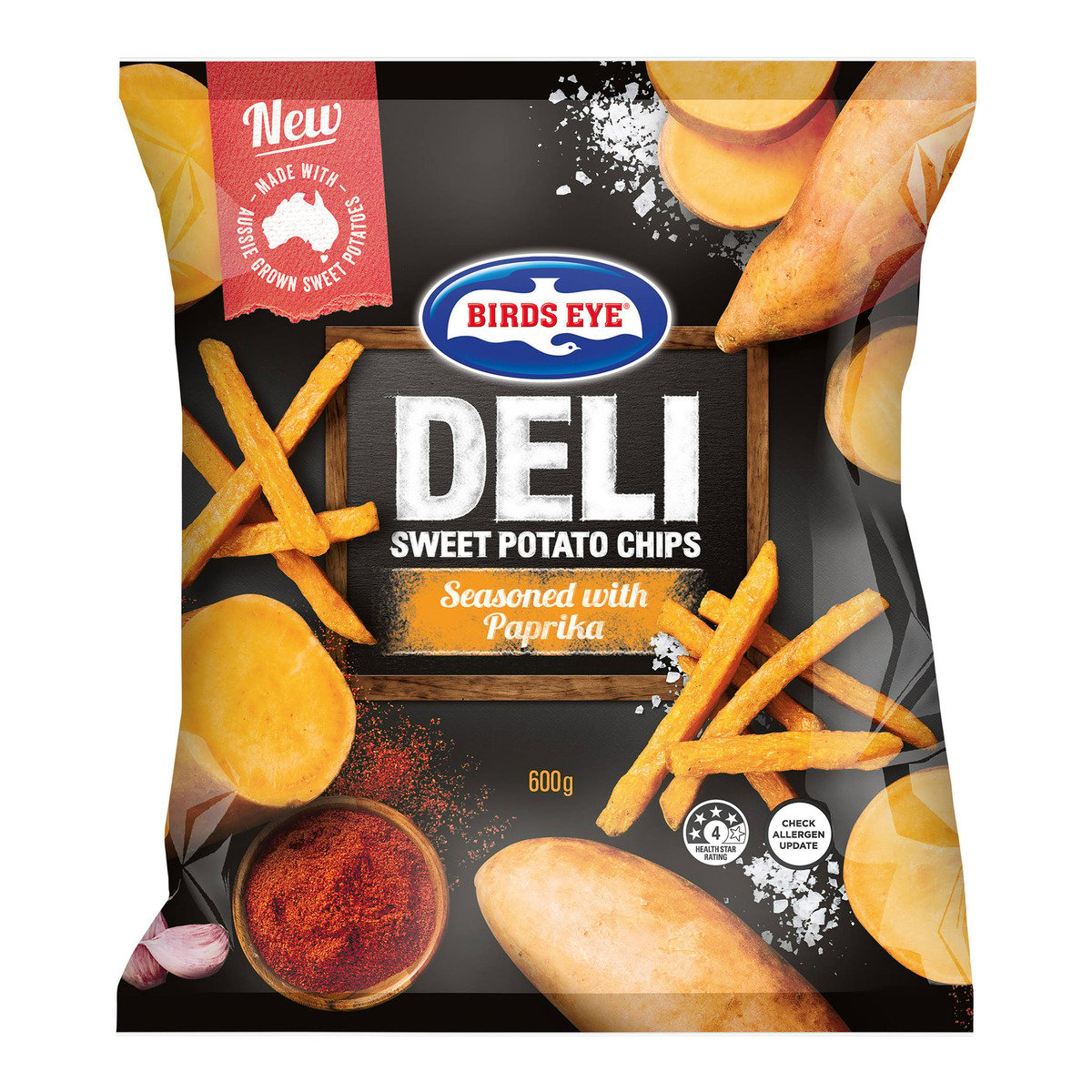 اشتري قم بشراء Birds Eye Deli Paprika Sweet Potato Chips 600 g Online at Best Price من الموقع - من لولو هايبر ماركت SP&OthrPotat.Product في الامارات