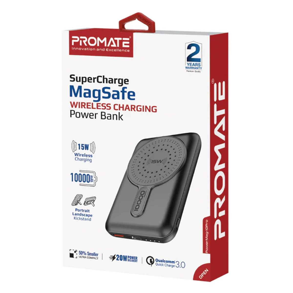 Promate SuperCharge MagSafe Wireless Charging Power Bank 10000mAh POWERMAG-10PRO
