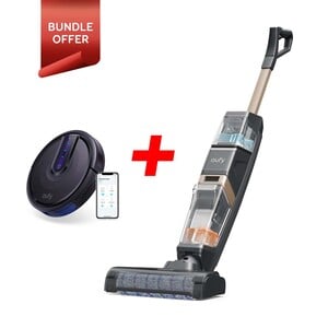 Eufy W31 WetVac 5-in-1 Wet and Dry Cordless Vacuum Cleaner +Eufy RoboVac 25C Max T2132KQ1 Robotic Vacuum Cleaner