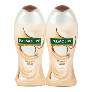 اشتري قم بشراء Palmolive Gourmet Spa Coconut Milk Shower Cream 2 x 250 ml Online at Best Price من الموقع - من لولو هايبر ماركت Shower Gel&Body Wash في الكويت