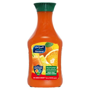 المراعي عصير الفواكه المشكلة والبرتقال والجزر بدون إضافة سكر 1.4 لتر