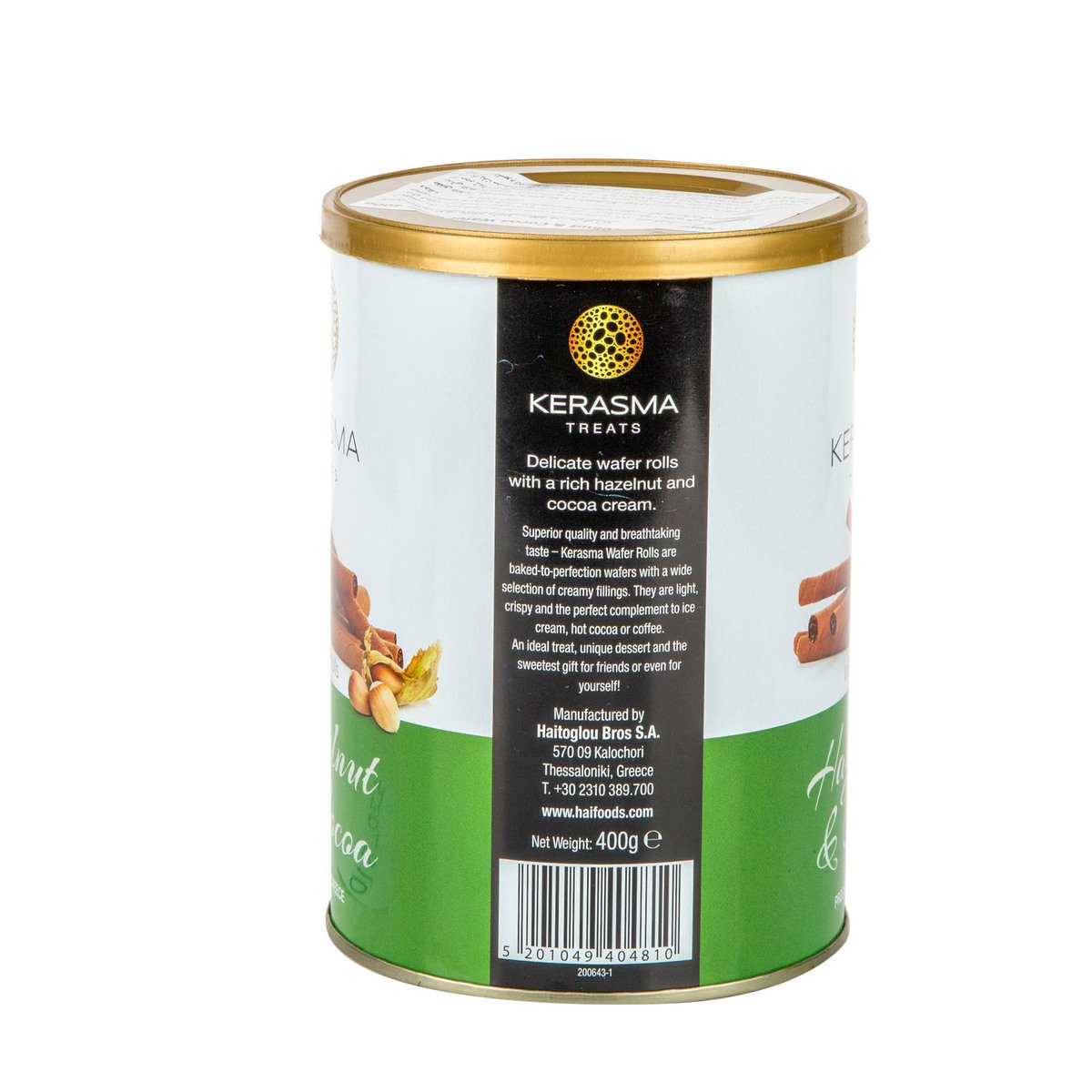 Kerasma Treats Wafer Rolls With Hazelnut & Cocoa Flavour 400 g