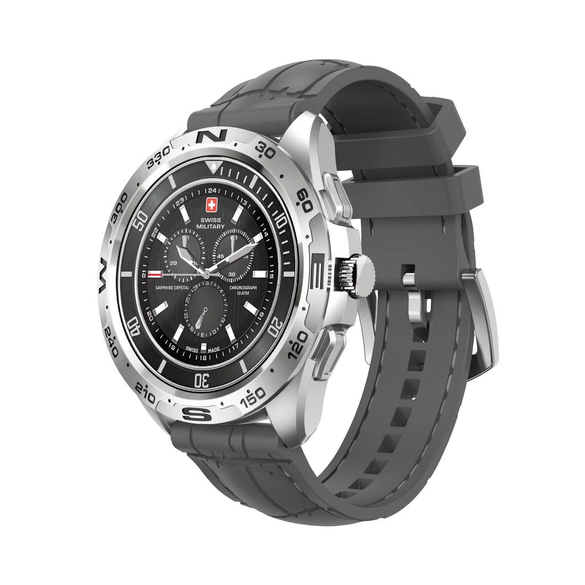 Swiss Military Smart Watch Silcon Strap DOM-Grey
